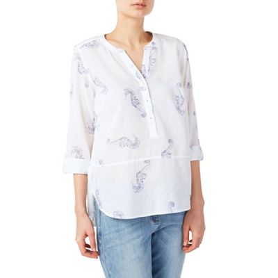 Seahorse linen blouse